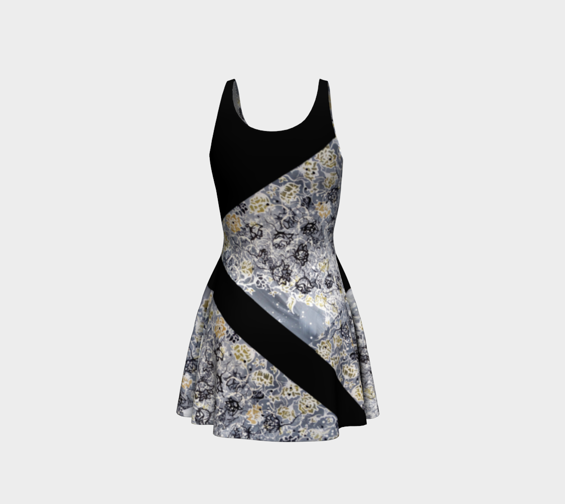 Robe #16 Fleur or et noir