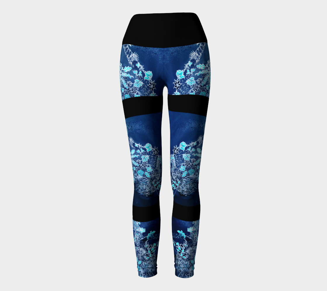 LEGGING SPORT #8 Élégance Bleu Royal et noir