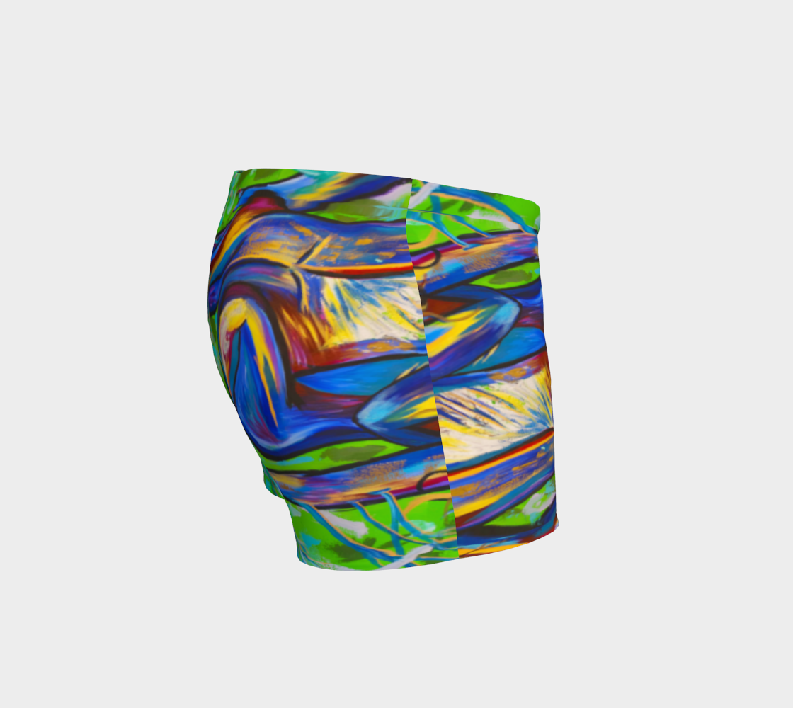 SHORT #3 Nature verte, bleu et fushia