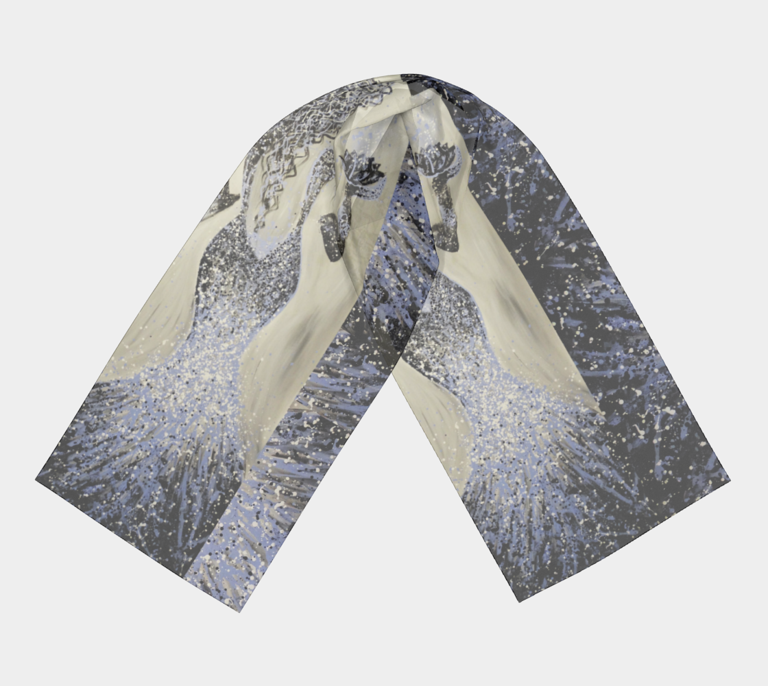 Foulard #4 Élégance, gris et bleu pastel