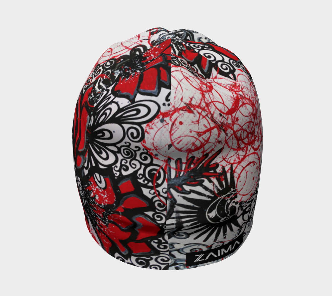 Tuque #1 L'essence d'une femme, rouge et noir