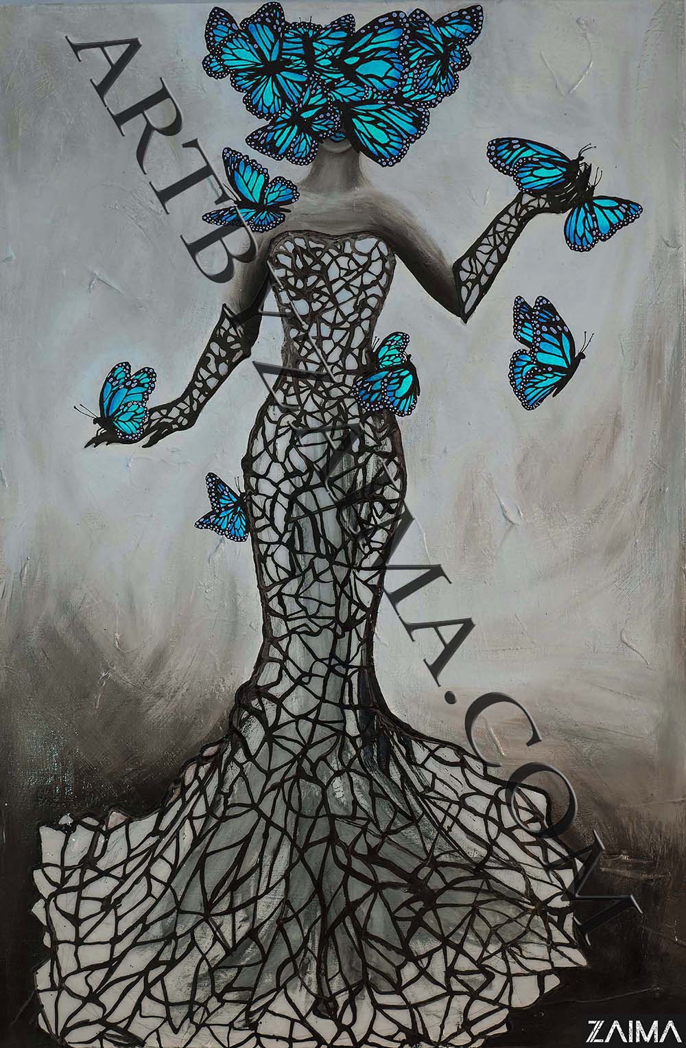 Dame nature et monarques bleu