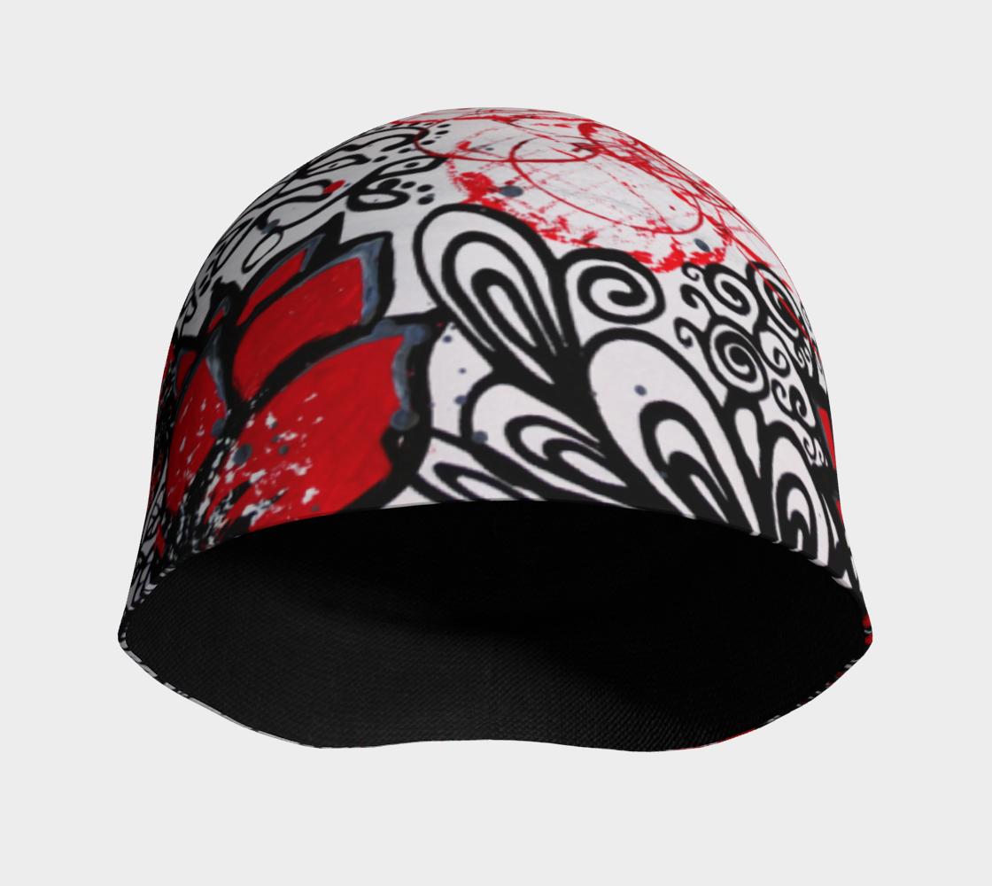 Tuque #1 L'essence d'une femme, rouge et noir