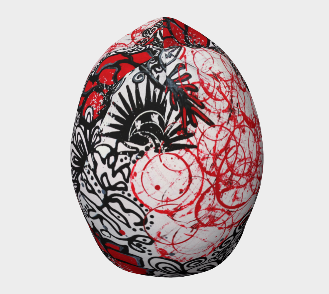 Tuque #1 L'essence d'une femme, rouge et noir