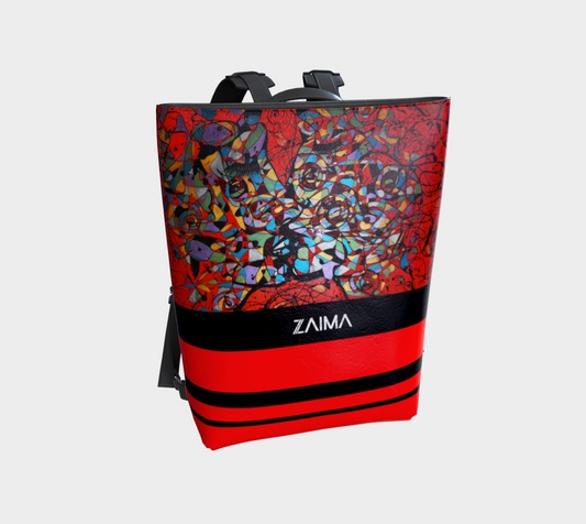 Sac à dos Mosaïque rouge