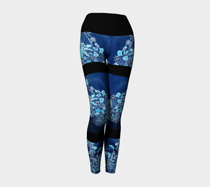LEGGING SPORT #8 Élégance Bleu Royal et noir