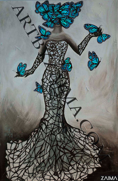 Dame nature et monarques bleu