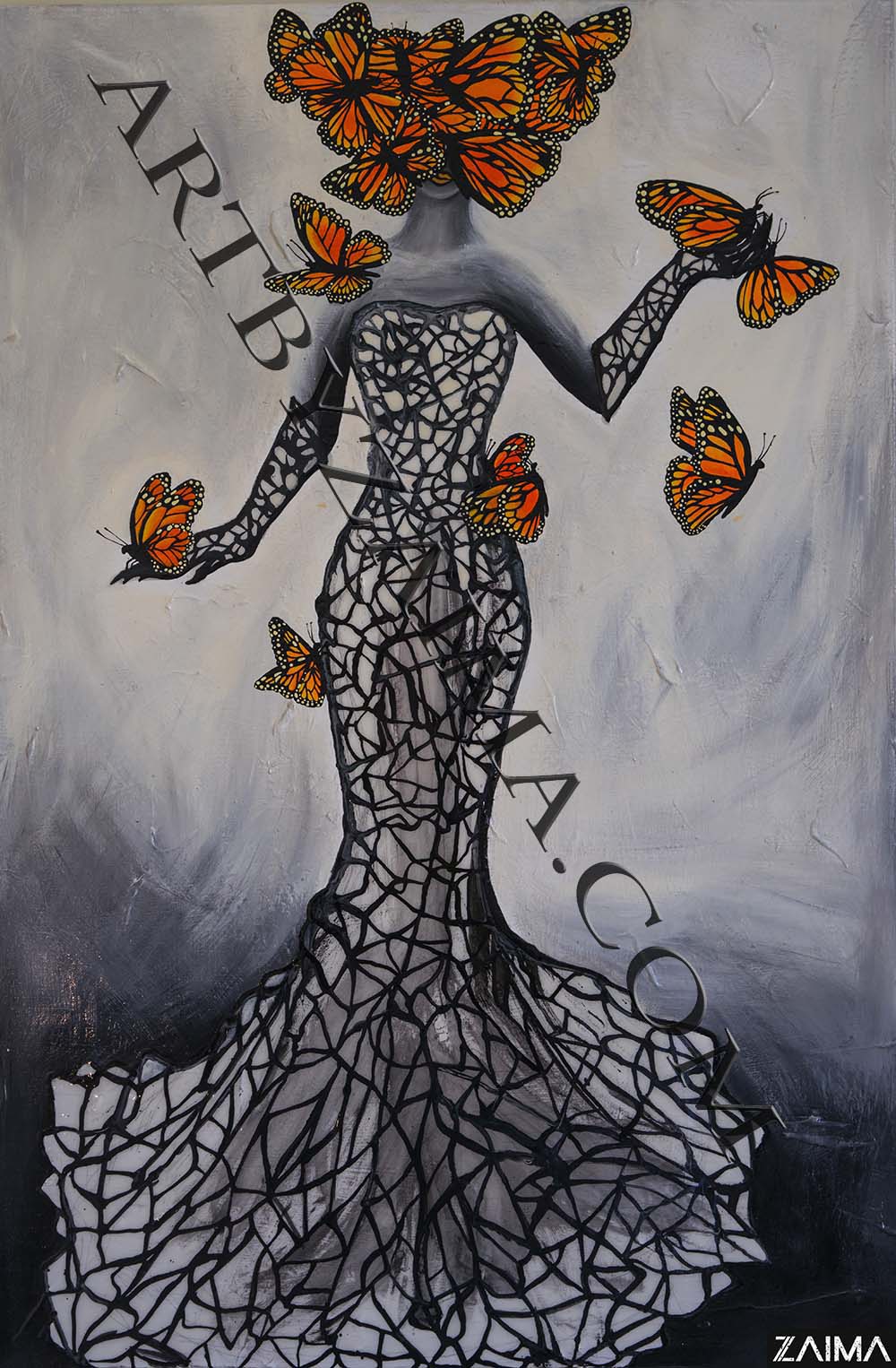 Dame nature et monarques oranges
