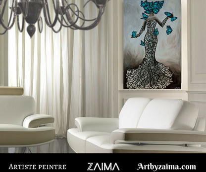 Dame nature et monarques bleu