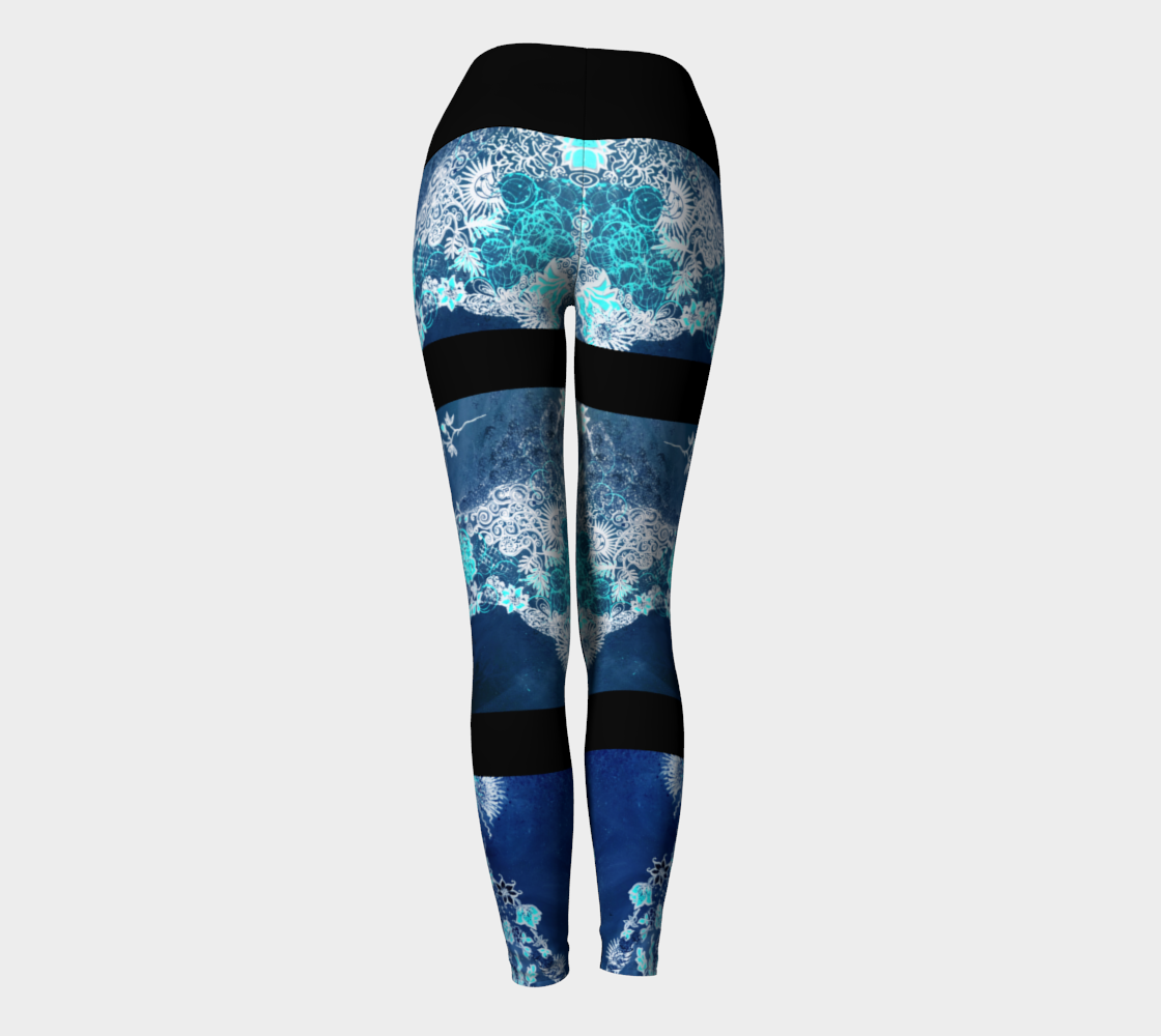 LEGGING SPORT #8 Élégance Bleu Royal et noir