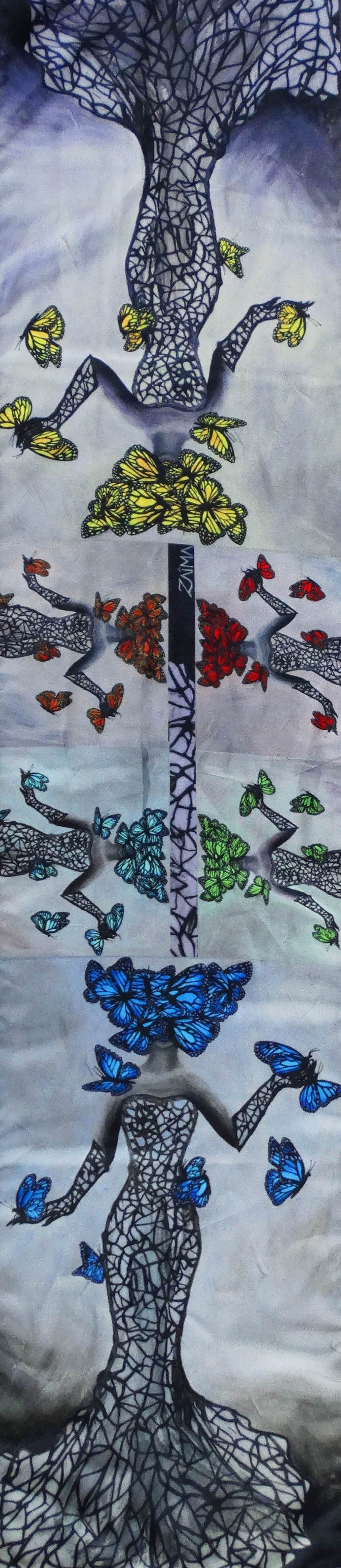 Foulard #5 Dame nature et ses monarques