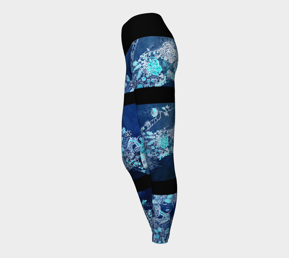 LEGGING SPORT #8 Élégance Bleu Royal et noir