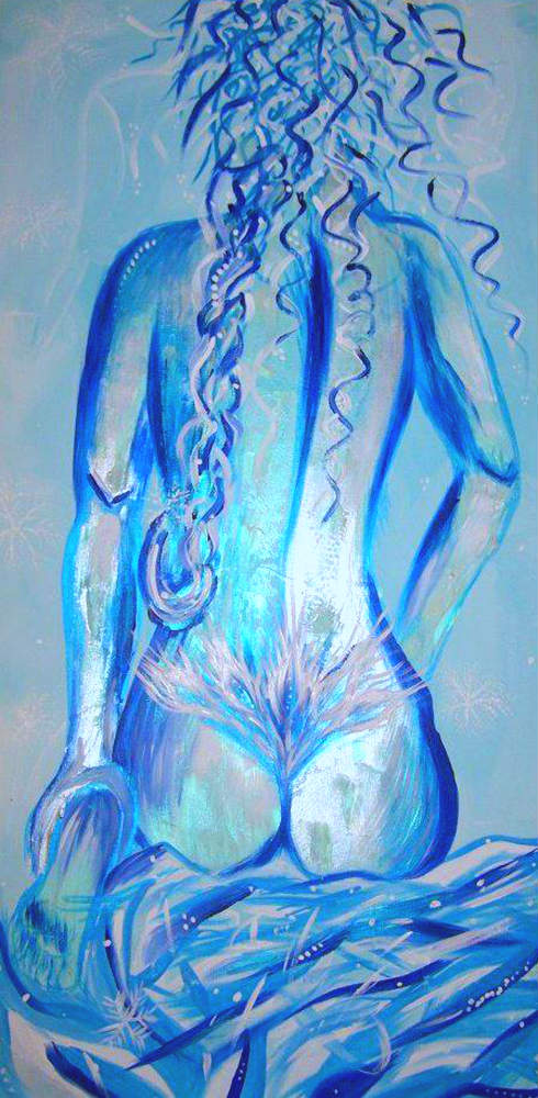 Nudité bleu